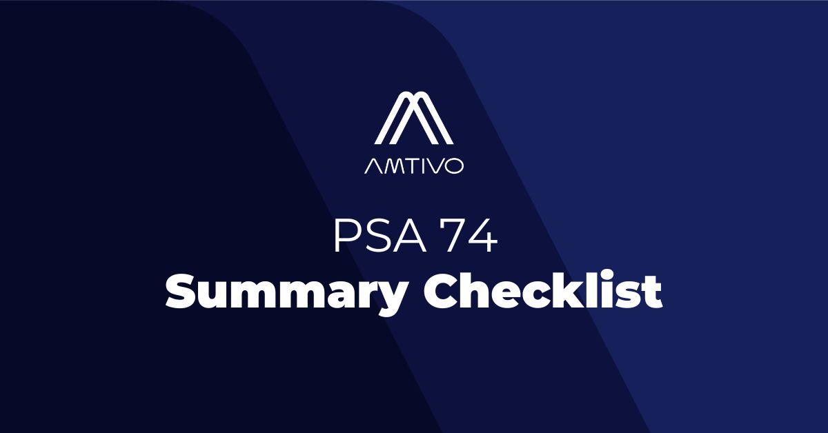 PSA 74 Summary Checklist