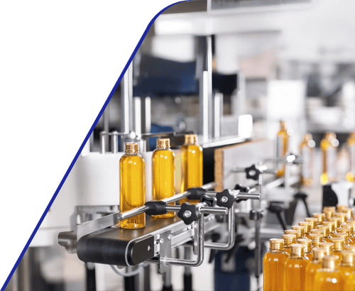 bottles in curved image for packaging materials certification