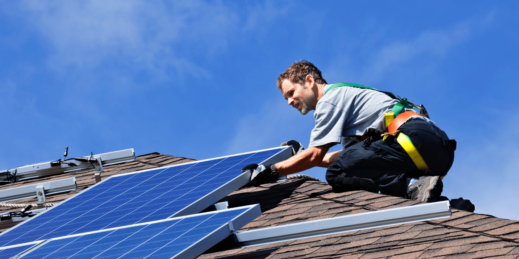 MCS Scheme installer on roof