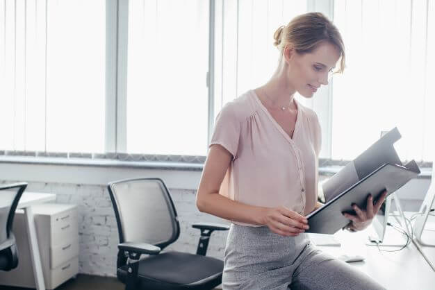 Person holding clipboard