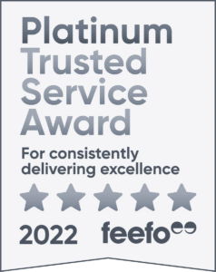 platinum feefo service award winner 2022
